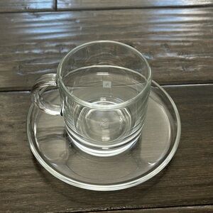 Nespresso Vertuo Lungo Cup Saucer Glass Set 2.7 Oz NEW